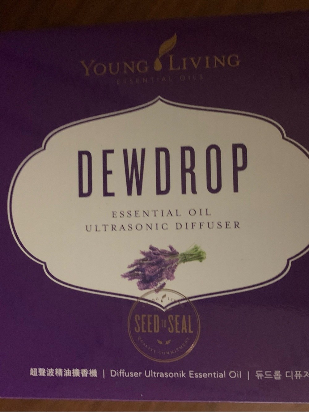 Young Living Dewdrop Diffuser Manual with White Pages